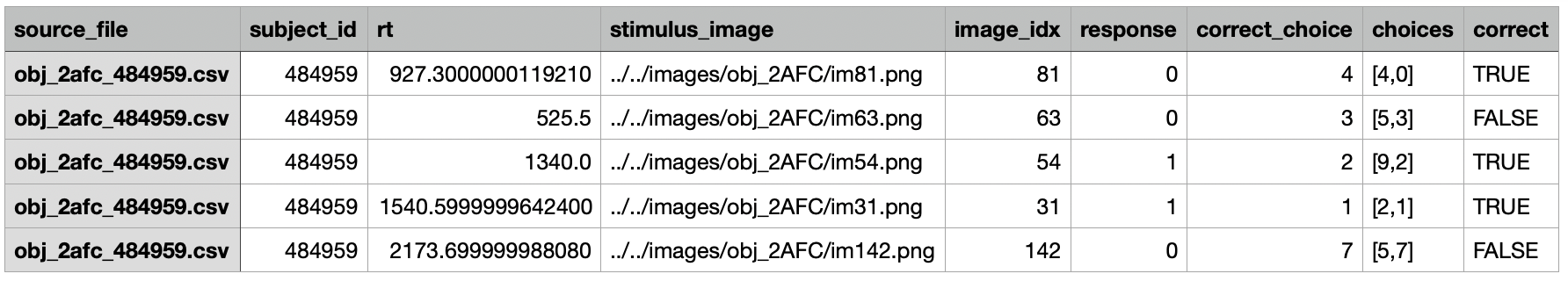 Extracted CSV